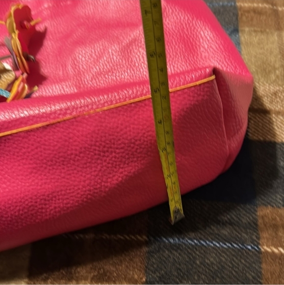 Vibrant Pink Tote with Floral Charms - Picture 9 of 16